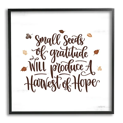 Stupell Industries Harvest of Hope Phrase Framed Giclee Art