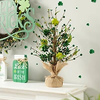 Glitzhome® 18" St Patrick's Shamrock and Berry Table Tree