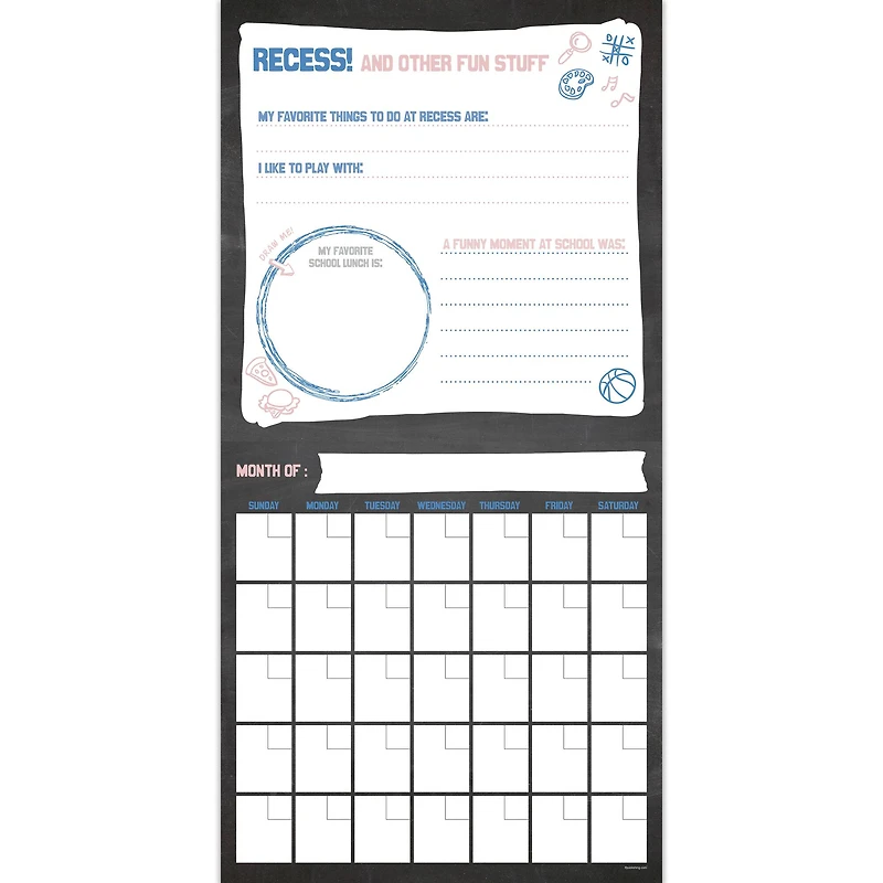 TF Publishing My School Year Undated Wall Calendar