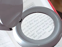OttLite 14" Gray Space-Saving LED Magnifier Desk Lamp