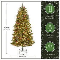 6.5ft. Pre-Lit Wintry Pine® Artificial Christmas Tree, Clear Lights
