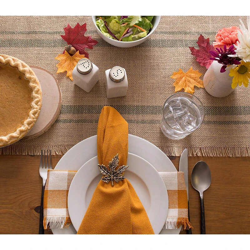 DII® 108" Double Border Burlap Table Runner
