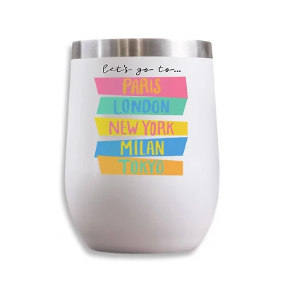 11oz. Let's Go Travel Stainless Steel Wine Tumbler