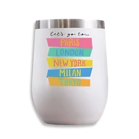 11oz. Let's Go Travel Stainless Steel Wine Tumbler