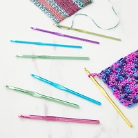Anodized Aluminum Crochet Hook Set by Loops & Threads®, D-K