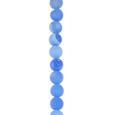 12 Packs: 17 ct. (204 total) Larimar Blue Matte Dyed Agate Round Beads, 9.5mm by Bead Landing™