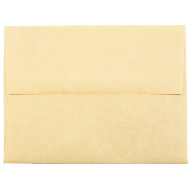 JAM Paper 4.375" x 5.75" Recycled Parchment Invitation Envelopes