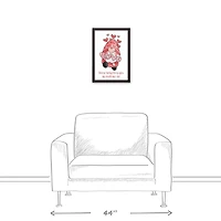 Gnome-body Loves You Like Me 13.73" x 19.73" Black Framed Canvas