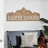 Brown Wood Farmhouse Wall Decor 19" x 47" x 1"