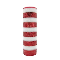 10" x 19ft. Red & White Striped Mesh by Celebrate It™