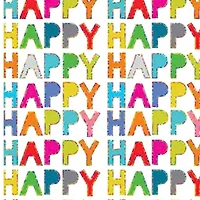 JAM Paper Happy Happy Happy Design Tissue Paper, 12ct.
