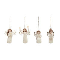 Hello Honey® 4 Pack 5.25" Wool Felt Angel Ornaments