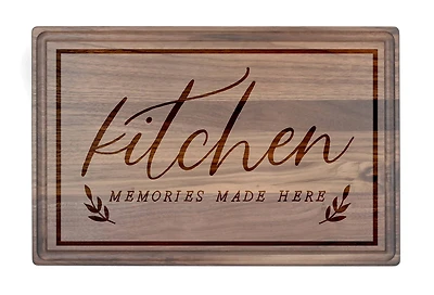Kitchen Memories Made Here 17" x 11" Walnut Cutting Board