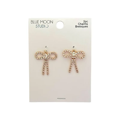 Blue Moon Studio™ Gold-Colored Claw Chain Bow Charms, 2ct.