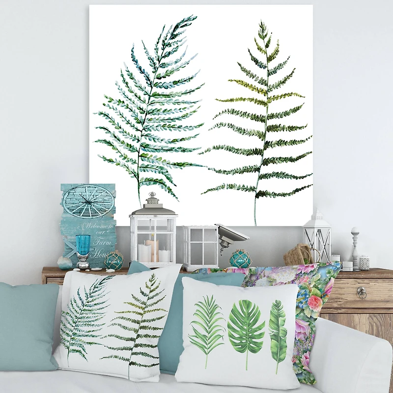 Designart - Two Fern Leaves