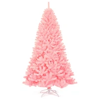 Costway 7.5ft. Unlit Pink Full Fir Artificial Christmas Tree