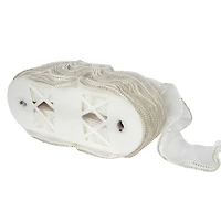 3.3" White Sheer Pleat with Rhinestone Trim by Celebrate It®