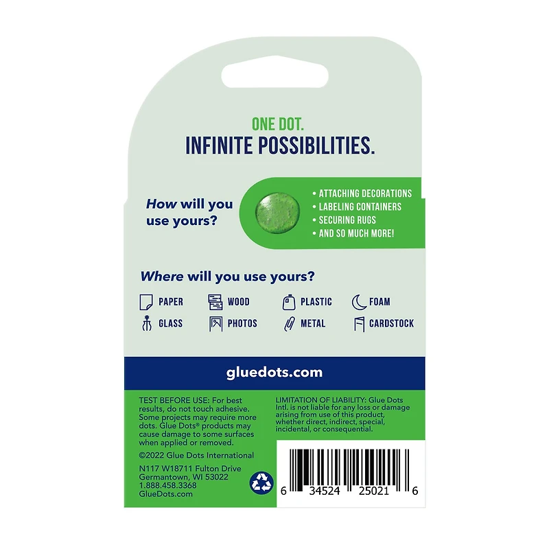 Glue Dots® 1/2" Double-Sided Adhesive Dots Dispenser