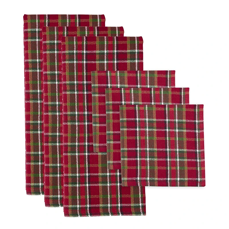 DII® Tartan Plaid Heavyweight Dishtowel & Dishcloth Set