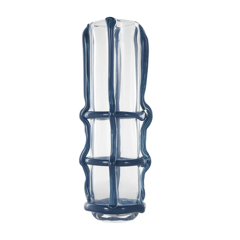 Recycled Glass Vase with Glass Framing