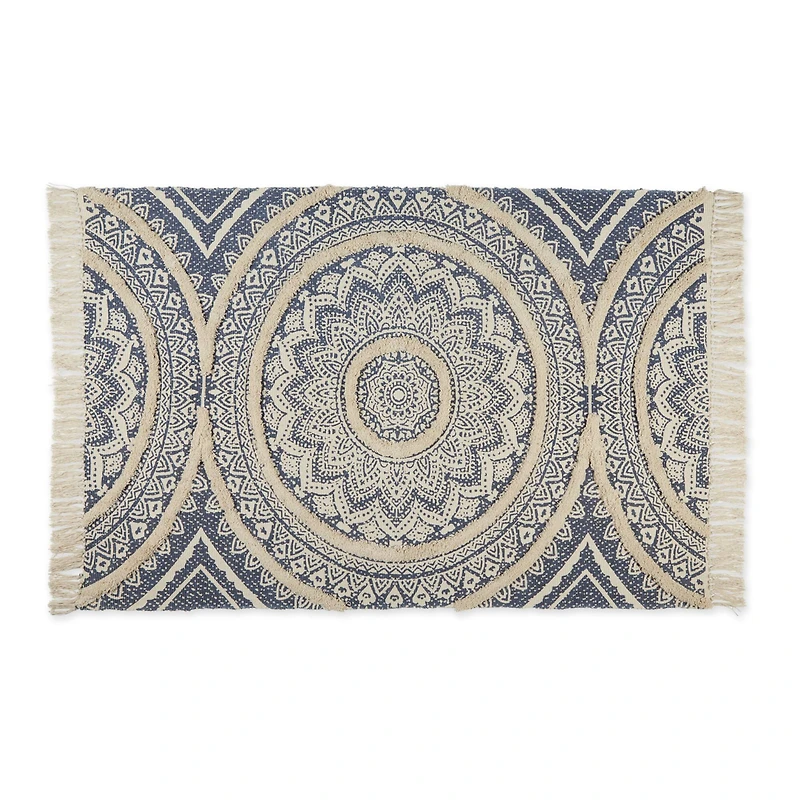 DII® Printed Natural Hand-Loomed Shag Rug