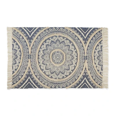 DII® Printed Natural Hand-Loomed Shag Rug