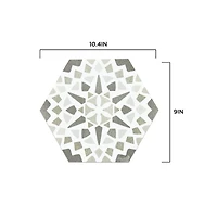 FloorPops Ribera Peel & Stick Hexagon Floor Tiles