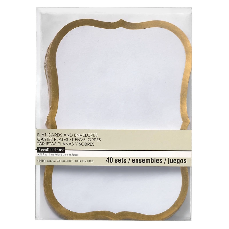 Gold Trim Shield Cards with Envelopes by Recollections™