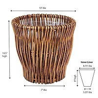 Household Essentials Small Reed Willow Waste Basket
