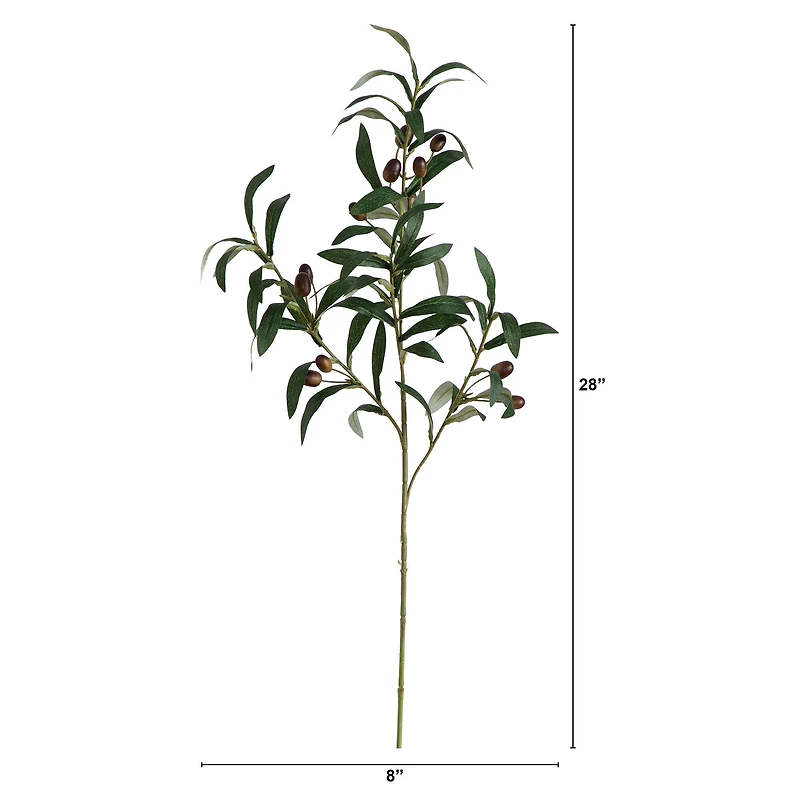 28" Olive Branch Stems, 3ct.