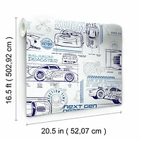 RoomMates Disney Pixar Cars Schematic Peel & Stick Wallpaper