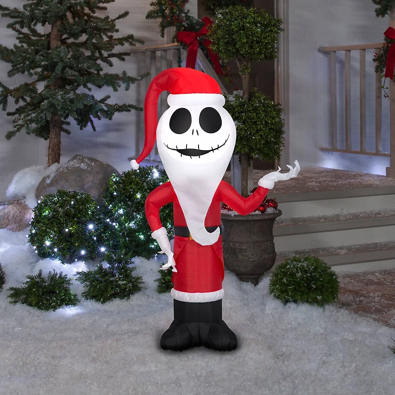 4ft. Airblown® Inflatable Jack Skellington as Sandy Claws
