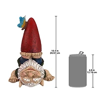 Design Toscano 10" Topsy-Turvy Theo Garden Gnome Statue