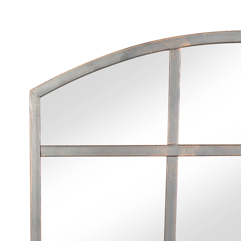 Clear Industrial Metal Wall Mirror, 40" x 30"