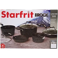 THE ROCK by Starfrit 8-Piece Cookware Set With Bakelite Handles