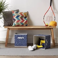 DII® 11" French Blue & White Dots Storage Cube, 2ct.