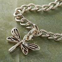 Charmalong™ Silver Plated Dragonfly Charm by Bead Landing™