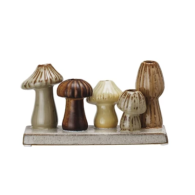 Hello Honey® 4" Enchanted Garden Stoneware Mushroom Vase