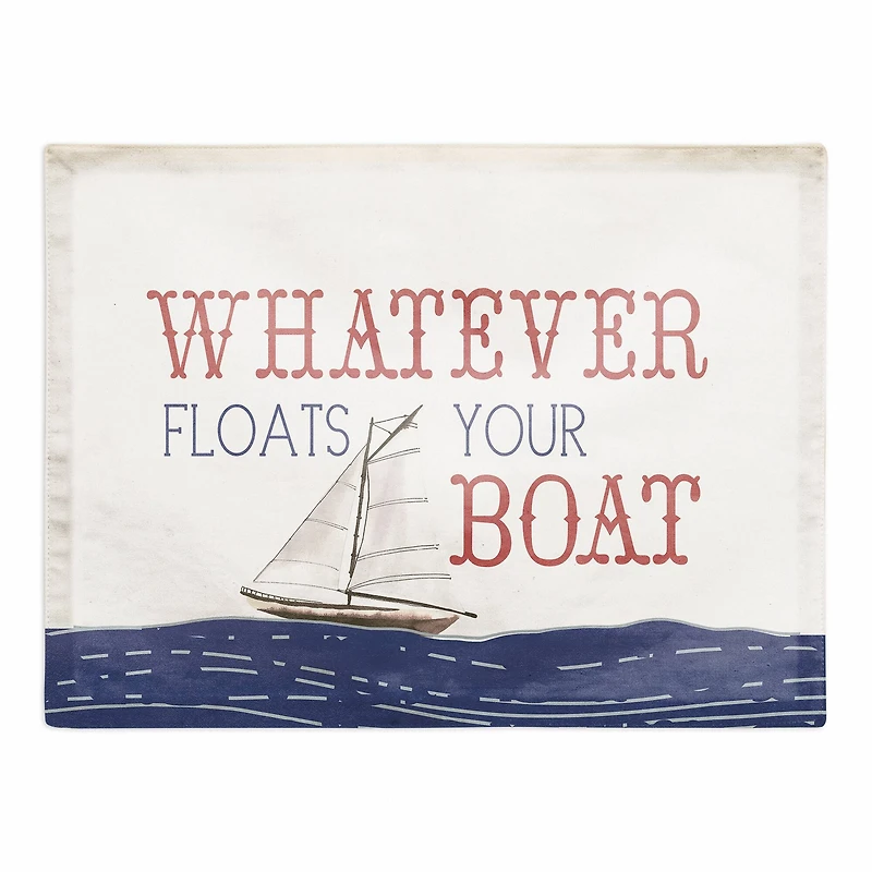 18" Whatever Floats Your Boat Poly Twill Placemat