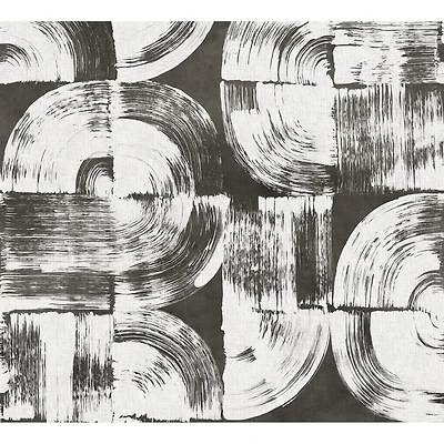 Katie Hunt Charcoal Gray Brushstrokes Wall Mural