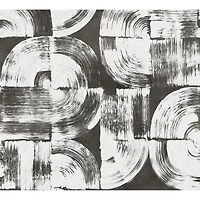 Katie Hunt Charcoal Gray Brushstrokes Wall Mural