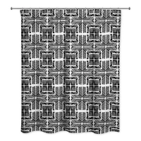 Shibori Squares Shower Curtain