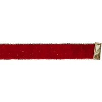 1.5" x 15ft. Red & Gold Velvet Wired Ribbon by Celebrate It®