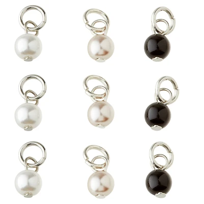 12 Packs: 12 ct. (144 total) Charmalong™ Pearl Drop Charms by Bead Landing™