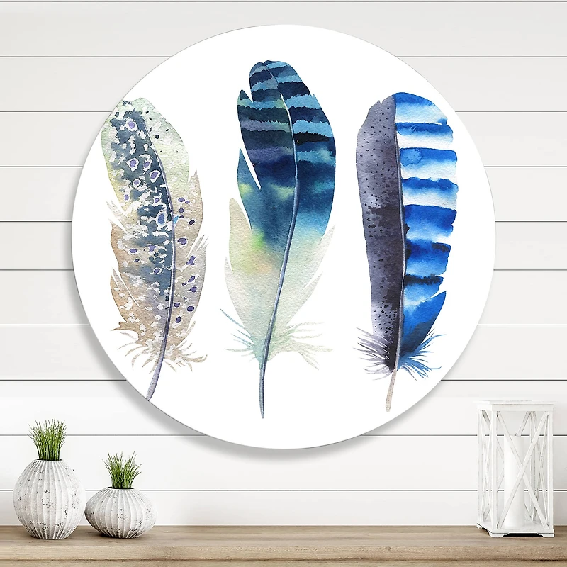 Designart - Colourful Boho Feathers I