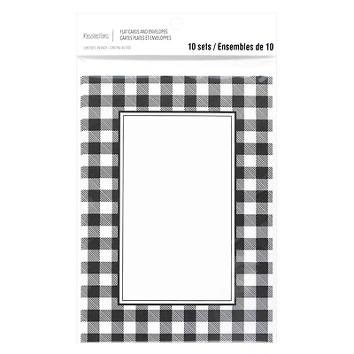 Buffalo Check Flat Cards & Envelopes by Recollections™, 5" x 7"