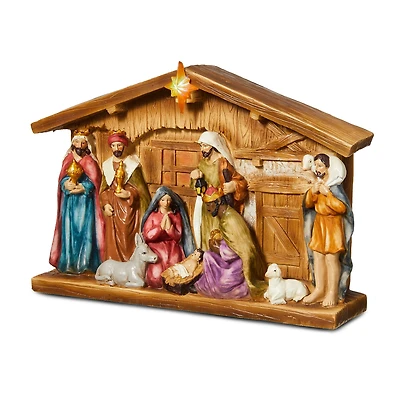 Glitzhome® 9" Nativity Décor
