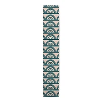 Abstract Teal Arch Pattern 16" x 90" Cotton Twill Runner