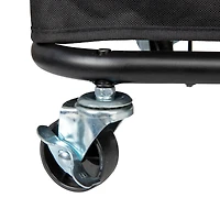 Household Essentials 34" Long Black 3-Bag Rolling Laundry Sorter