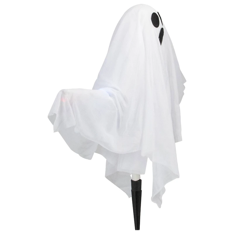 Lighted White Ghost Halloween Lawn Stakes Set, 3ct.